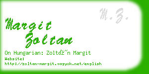 margit zoltan business card
